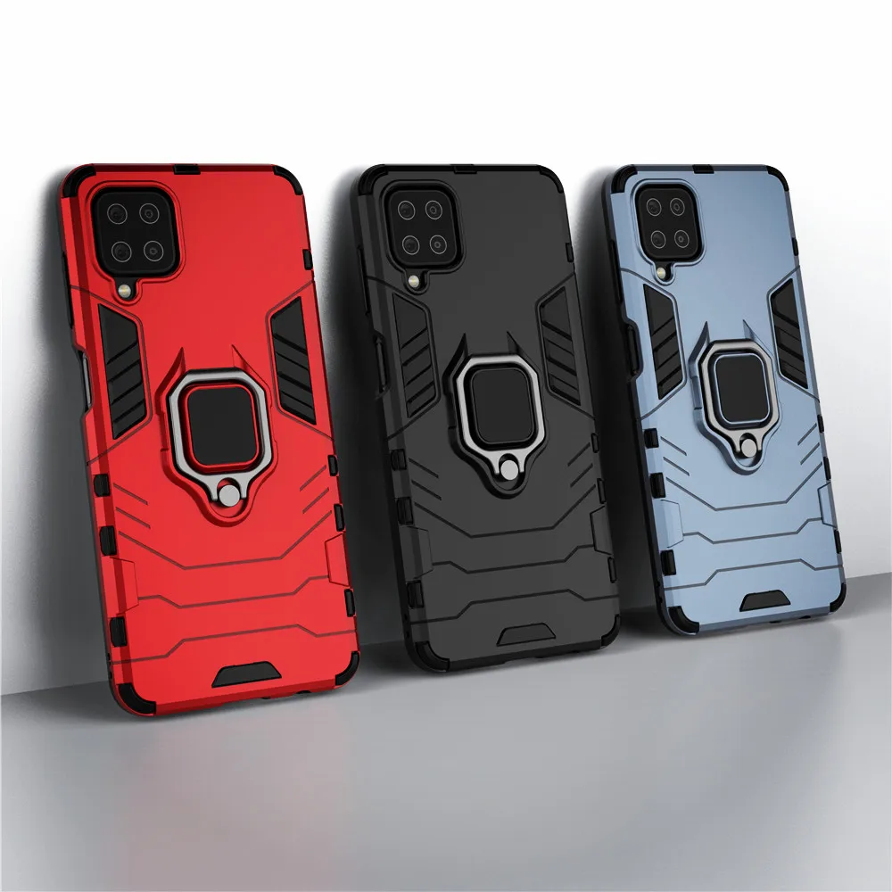 

for Samsung A12 A42 A32 A22 A82 A72 A52 5G Ring Stand Phone Cover for Galaxy A02S M51 M31 M62 Samsung A12 Shockproof Armor Case