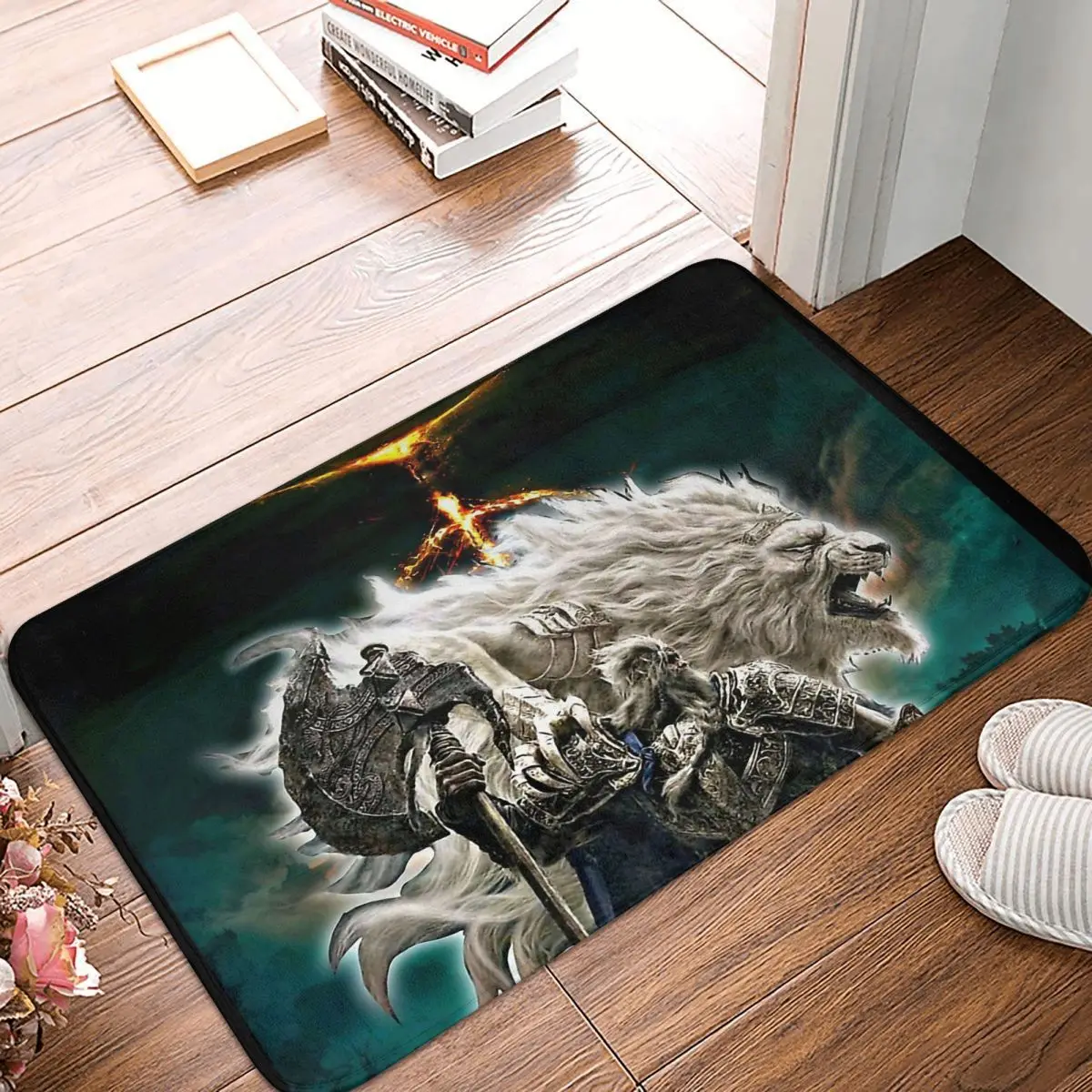 

Elden Ring Bedroom Mat Design With Wolf Doormat Kitchen Carpet Entrance Door Rug Home Decor