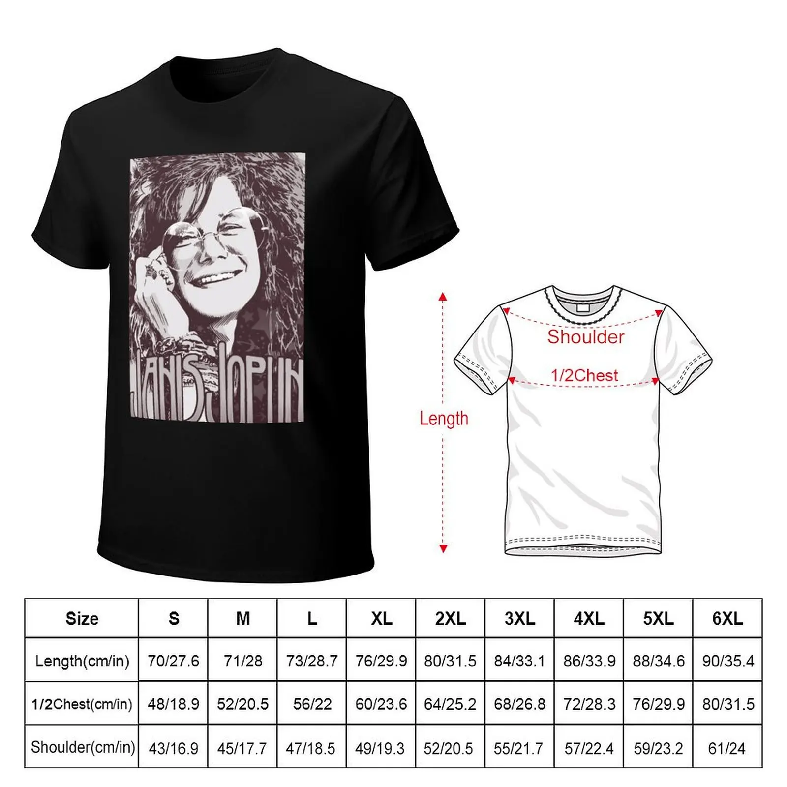 Футболка Janis Joplin одежда в стиле аниме рубашки с графикой футболки рисунком