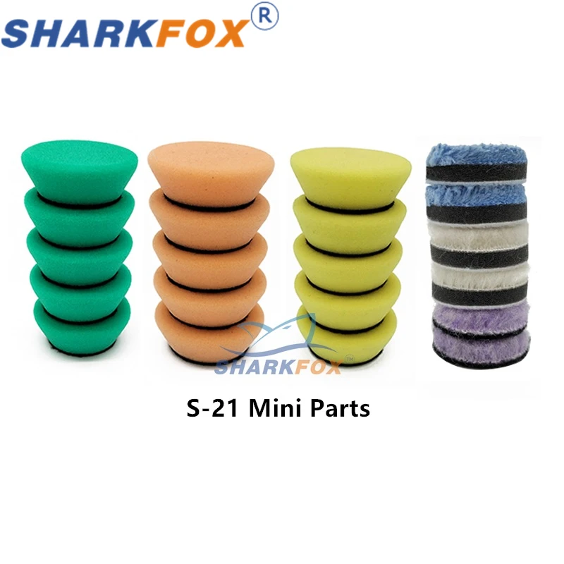 

Sharkfox, 1 дюйм/2 дюйма, комплект полировальных подушечек, тонкая шерстяная подушечка, вощеная губка, комплект полировальных подушечек для автомобиля