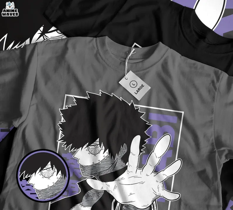Футболка унисекс Темный персонаж аниме — графический дизайн японской манги