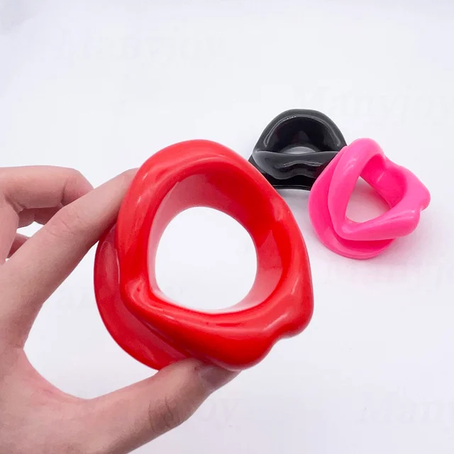 Sexy Lips Soft Rubber Female Oral Mouth Gag Open Fixation Mouth Stuffed Oral Sex Gag for Women Adult Game Sex Products 1