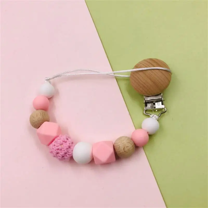 

Baby Silicone Pacifier Chain Baby Teething Toy Anti-drop Chain Mother And Baby Products Pacifiers Leashes & Cases