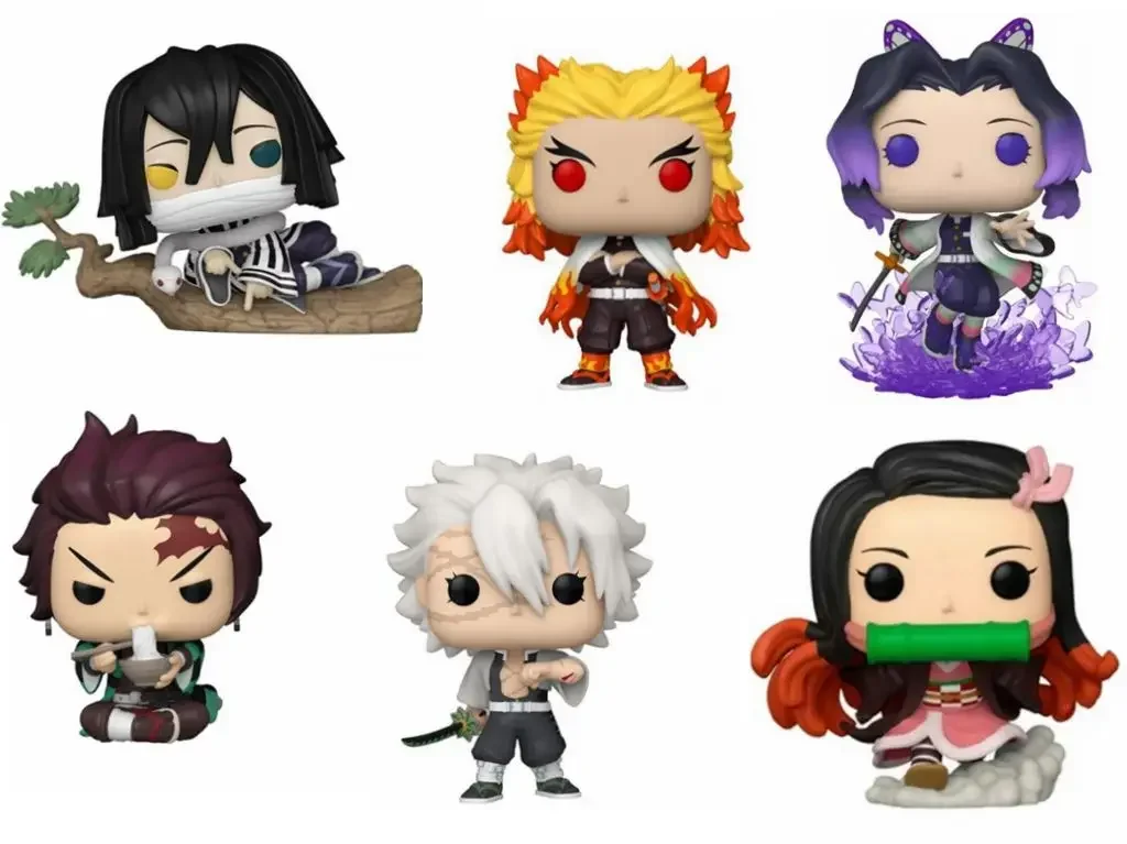 Funko pop Demon Slayer SANEMI SHINAZUGAWA 1253# Shinobu Kocho 1314# OBANAI IGURO 1395# amine Action Figure Doll Toys