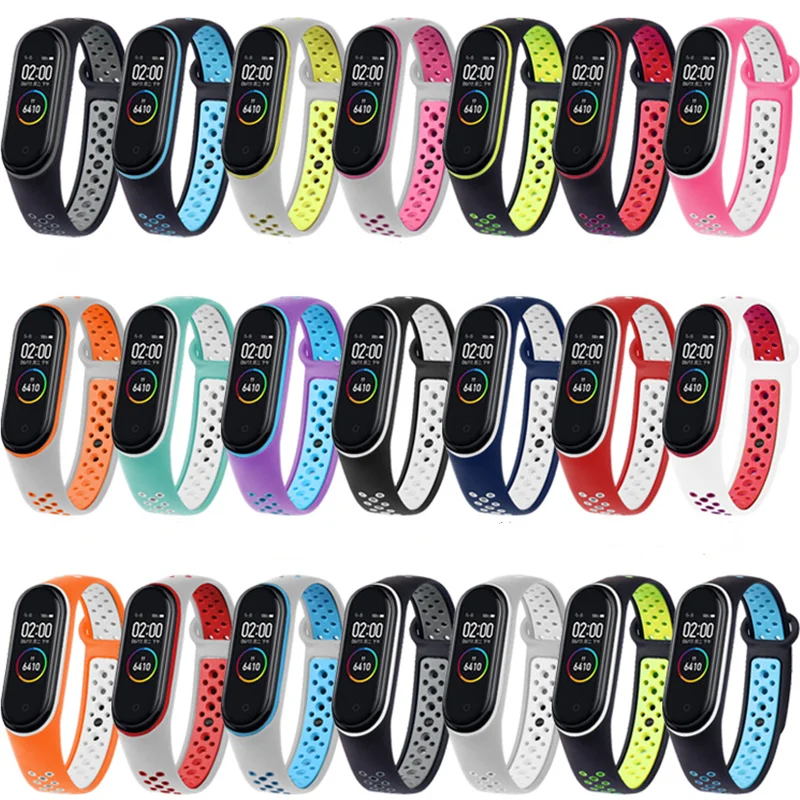 

Strap for Mi band 7 6 Bracelet Sport Silicone Miband4 miband 5 Wrist Correa Replacement Wristband For Xiaomi Band 4 3 5 Puleira