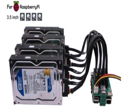 Четырехъядерный Корпус SATA расширенная версия и вентилятор для Raspberry Pi 4 3/3b + |