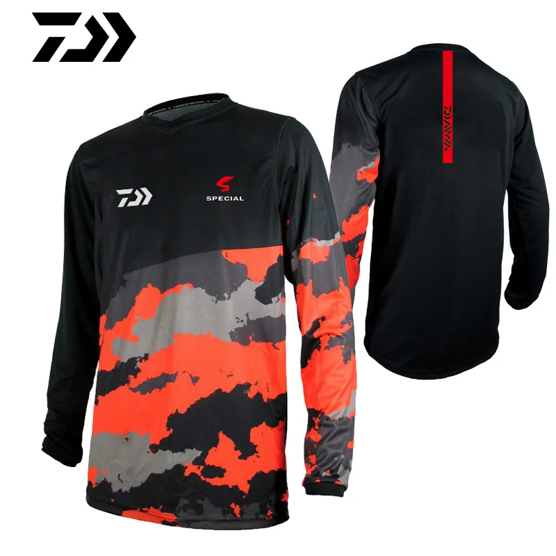 

New DAIWA Quick Drying Fishing Clothing Long Sleeve Sunscreen Anti-uv Breathable Summer Fishing Shirt Autumn Fishing Jersey