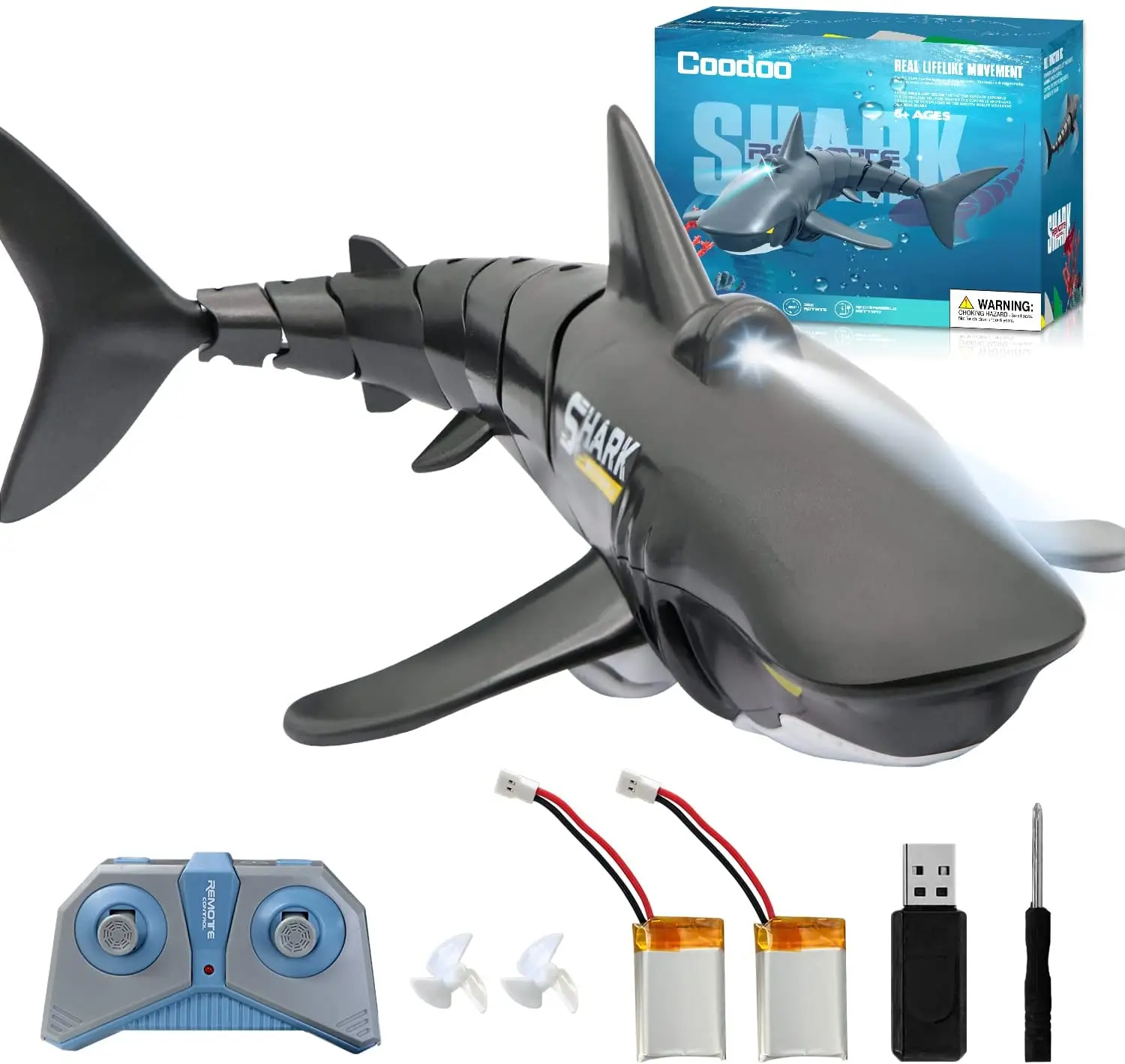 

2.4G Remote Control Shark Toy 1:18 Scale High Scale Real Shark for Pool Bathroom Great Gift Remote Control Boat Toy for Boys