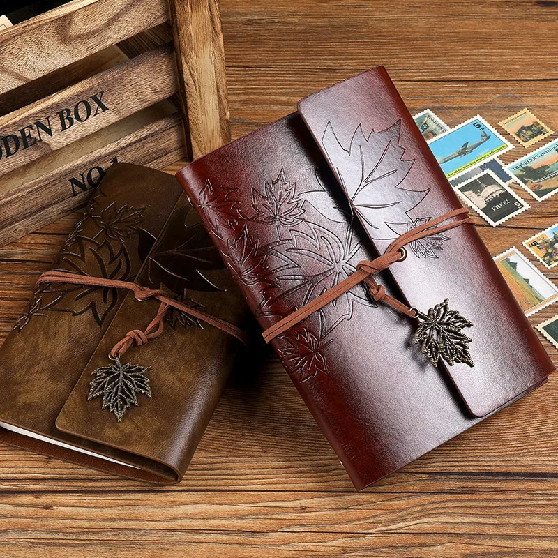 A7 Traveler Vintage Notebook PU Leather Blank Kraft Diary Notebook Portable Notepad Sketch This Furniture School Office Supplies