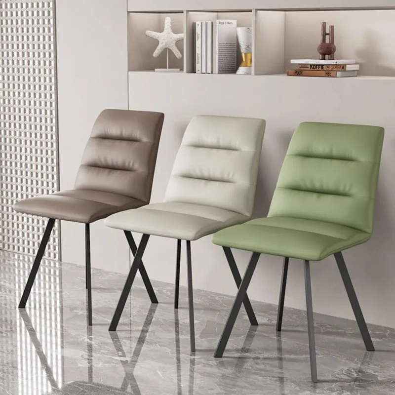 Роскошный обеденный стул минималистичный современный на спине мягкая сумка