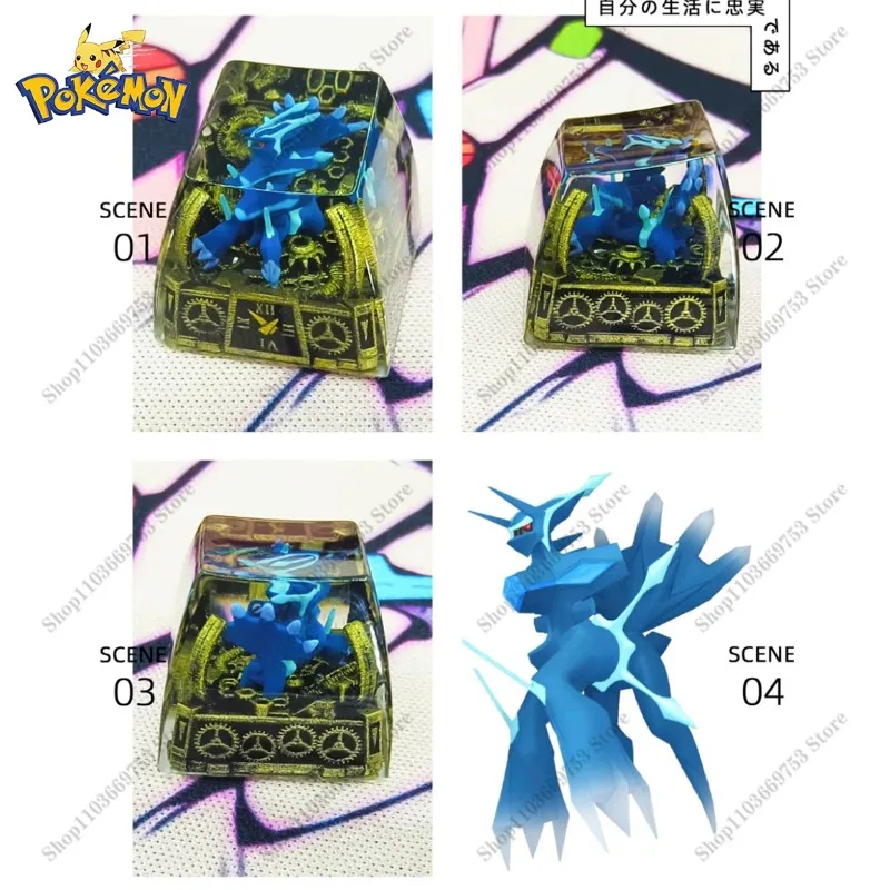 Колпачки для клавиш в стиле аниме Pokemon Dialga Origin прозрачные стереоскопические