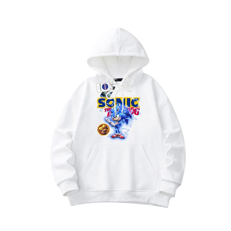 

Свитер с капюшоном с мультяшным изображением Ежика Sonic, новый высококлассный креативный модный брендовый Свободный топ с длинными рукавами и плечами для пары
