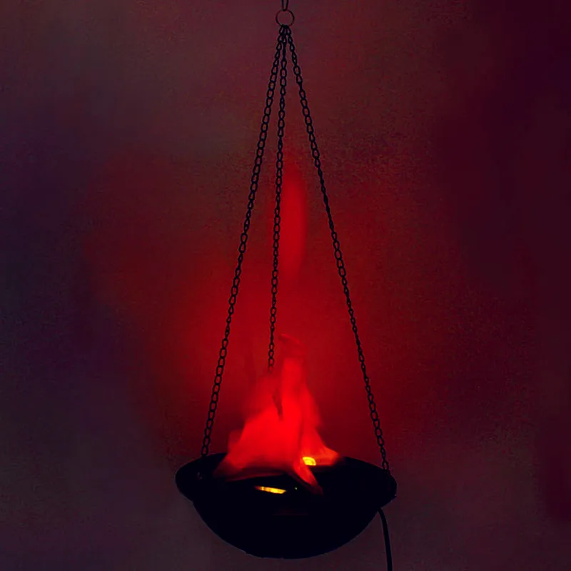 Имитация 3D огненного пламени подвесная жаровня лампа для домашней вечеринки