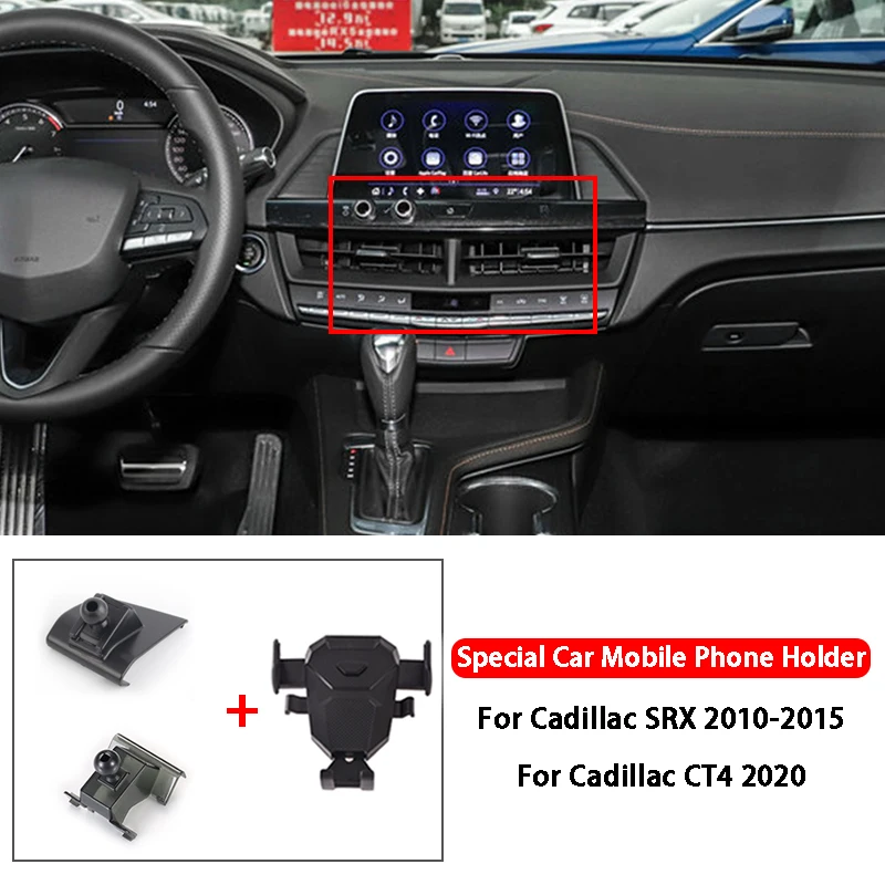 Car Phone Holder Dashboard Air Vent Mount Mobile Phone Stand Holder For Cadillac SRX CT4 2010-2015 Car Accessories
