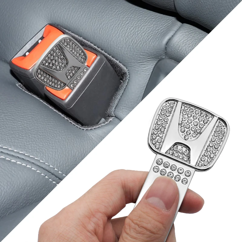 

Metal Car Safety Seat Belt Clip Buckle Seat Belt Stopper Plug Auto Emblem Safety Belt Clip For Honda Civic Crv Fit Jazz Odyssey
