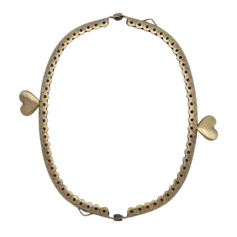 10pcs Set 12.5cm Metal Purse Frame Handle for Clutch Bag Handbag Accessories Making Kiss Clasp Lock Antique Bronze Bags Hardware