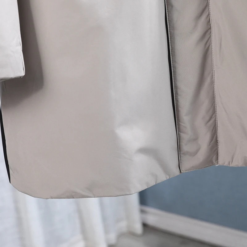 Men's Warm Down Jacket Mid-Length Hooded White Duck Down Coat 2022 Winter New