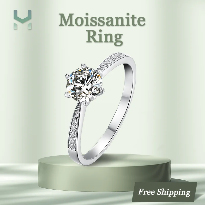 

Classic Smart 925 Silver High Clarity D Color VVS1 Laboratory-Grown CVD HPHT Moissanite Diamond Ring For Women