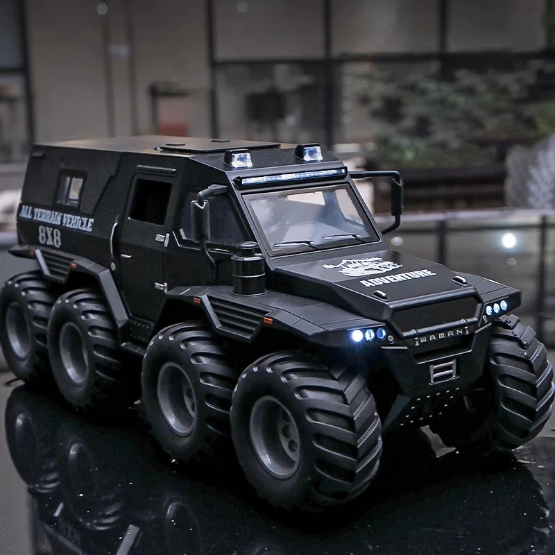 1:24 Россия, Avtoros, шаман, 8x8 ATV, бронированная модель автомобиля, игрушечный автомобиль из сплава для мальчика, внедорожник, модель автомобиля, подарок