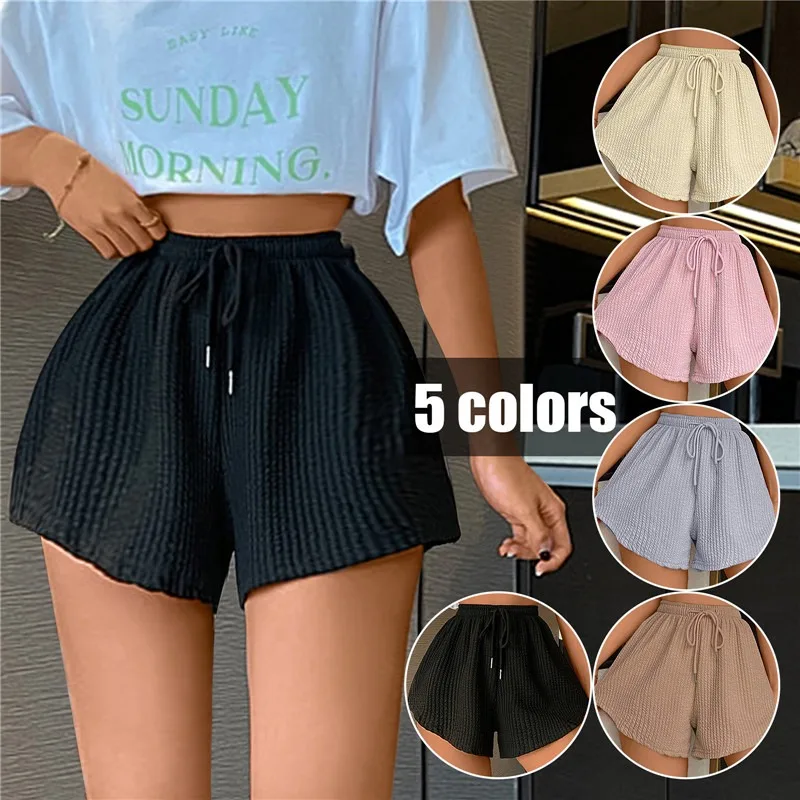 

Dropshipping Casual Shorts homewear Hot Selling Loose High Waist Casual Hot Pants women Sweatpants cotton material