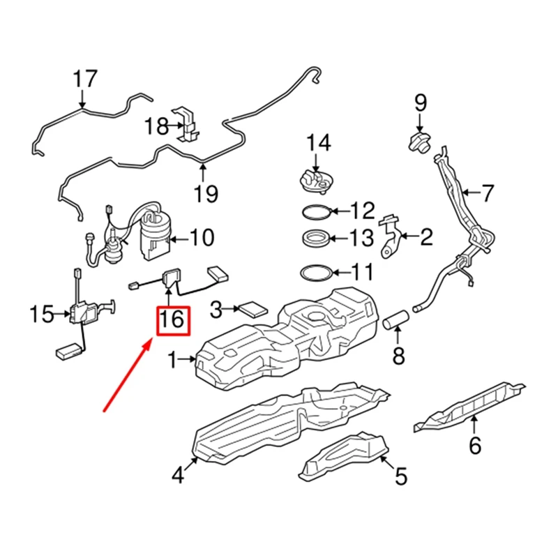 Датчик уровня топлива для Land Rover LR3 DISCOVERY III 3 L319 2 7-4.4L 2004-2009 номер детали: WGI500070 A2C59514528