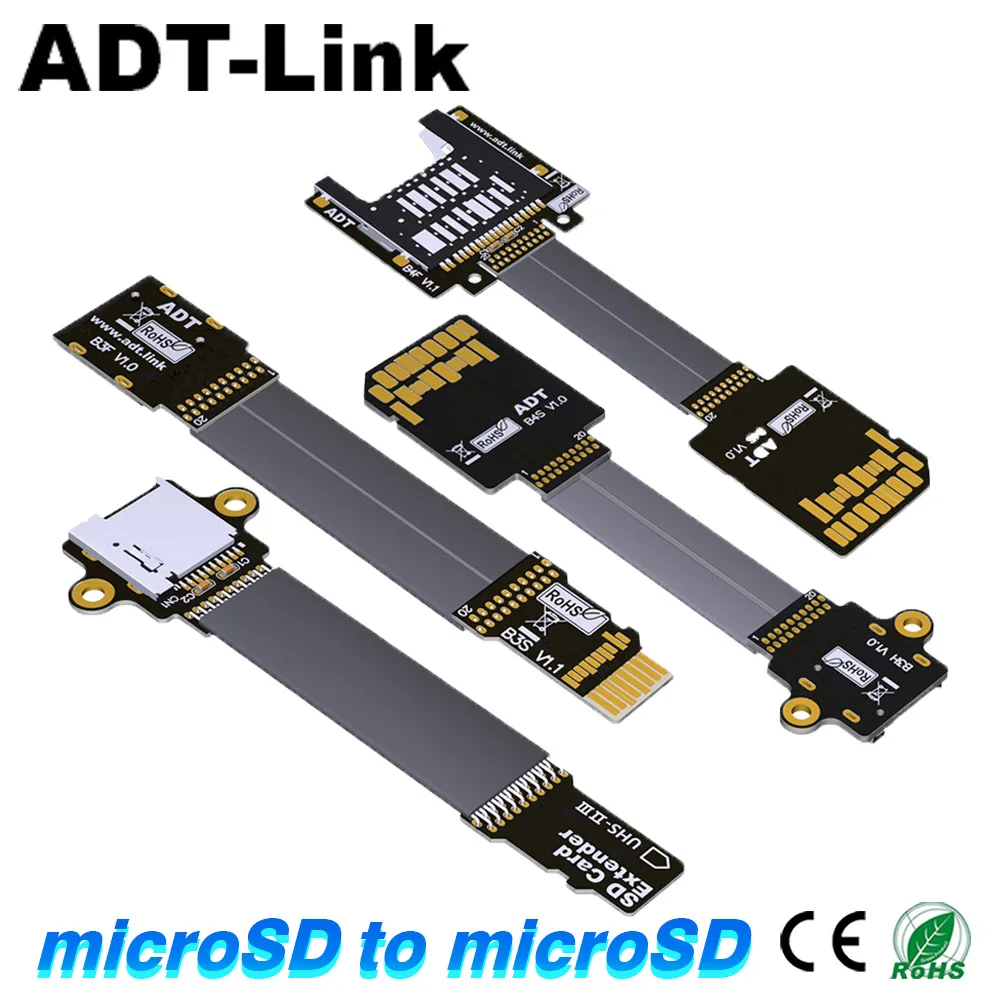 Новинка 2023 г., Удлинительный кабель Micro SD TF, адаптеры, поддержка SDHC SDXC UHS-III, полная скорость, без FPC, переключение кабеля карты