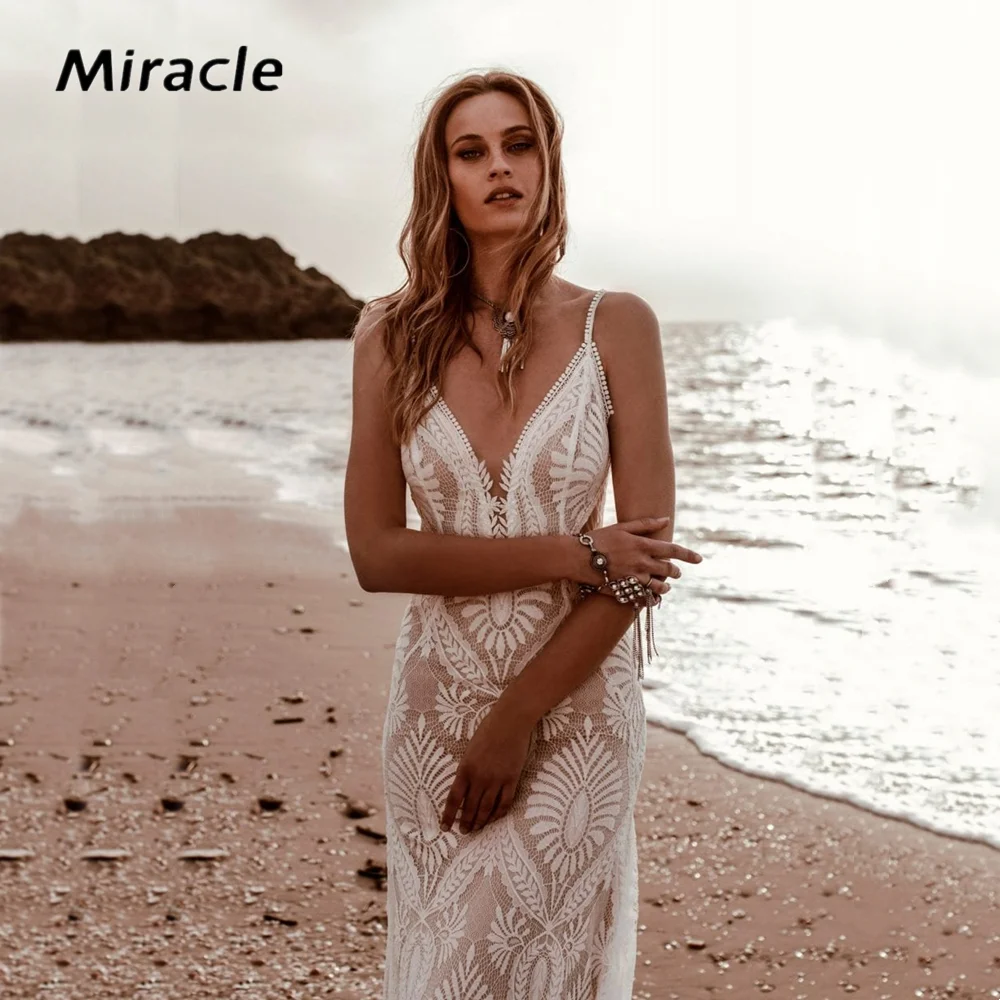 

Seductive V-Neck Wedding Dress Beauteous Mermaid/Trumpet Backless Bridal Gown Attractive Sleeveless Dresses Vestido De Novia