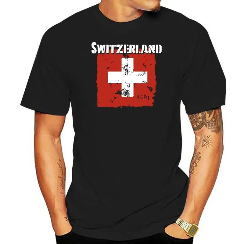 

Switzerland T-Shirt Flag T-Piece Travel Souvenir Blouse Tee Switzerland Flag Tops