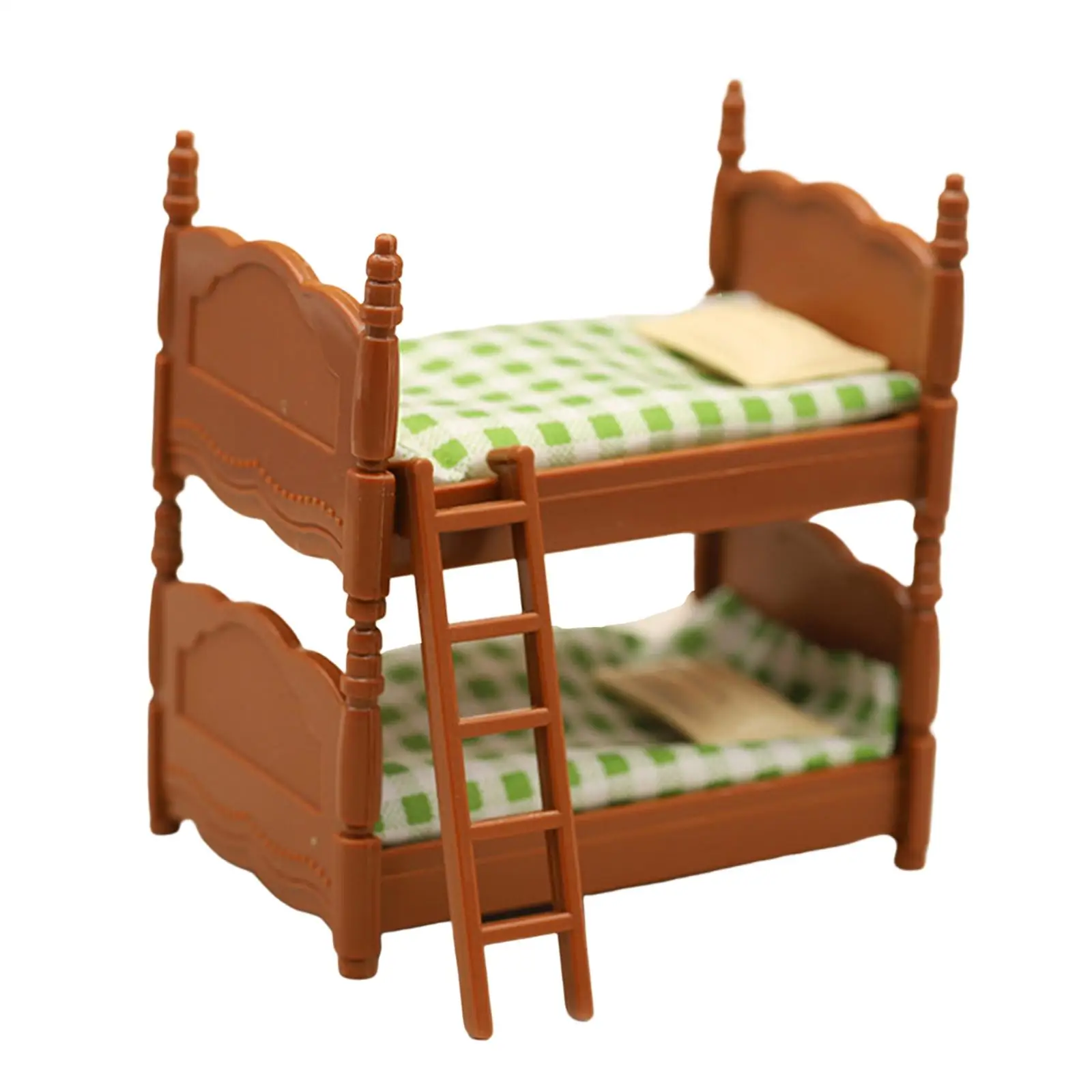 

Dollhouse Bunk Bed Double Bed Model Accessories Handmade Role Play Miniature