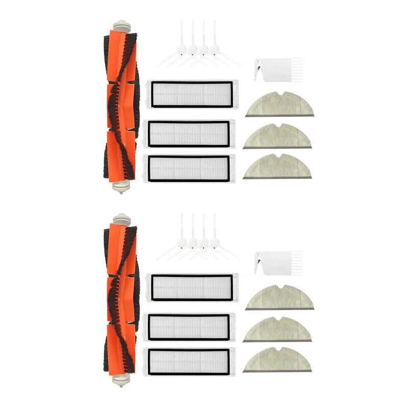 

24 шт., аксессуары для роботов-пылесосов Xiaomi 1C, боковая щетка, тряпка, фильтр Haipa, роликовая щетка, аксессуары