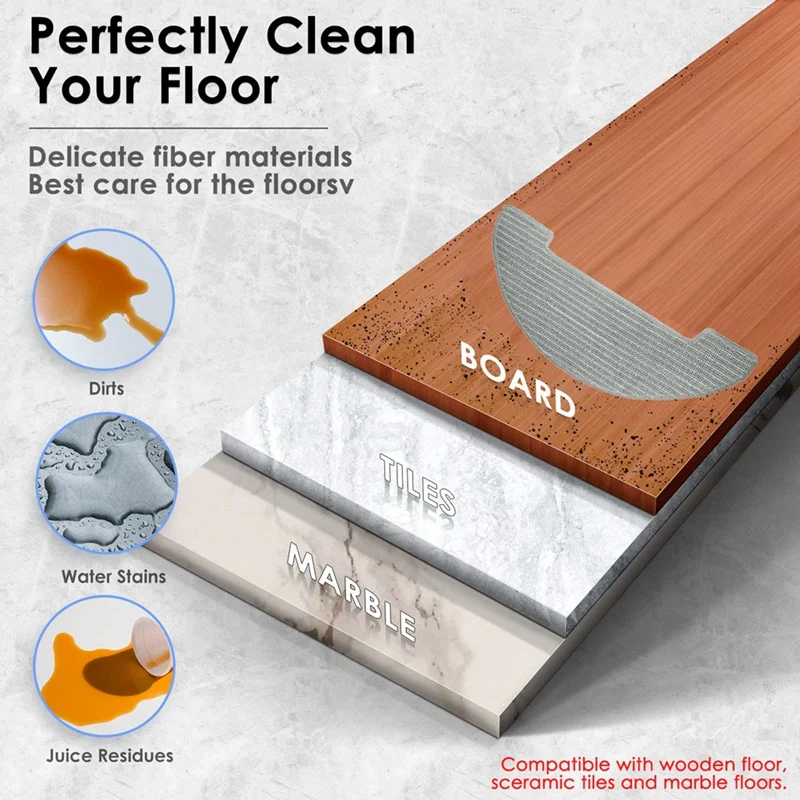 12 шт. тряпочка для швабры серая микрофибра Vactidy Nimble T7 T8 робот-пылесос моющийся