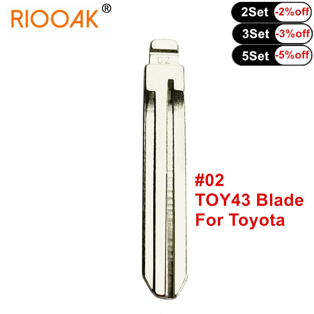 Заготовка ключа KD для Toyota Corolla Crown Camry Highlander Vios Fukuda Auman 10 шт. № 02 TOY43