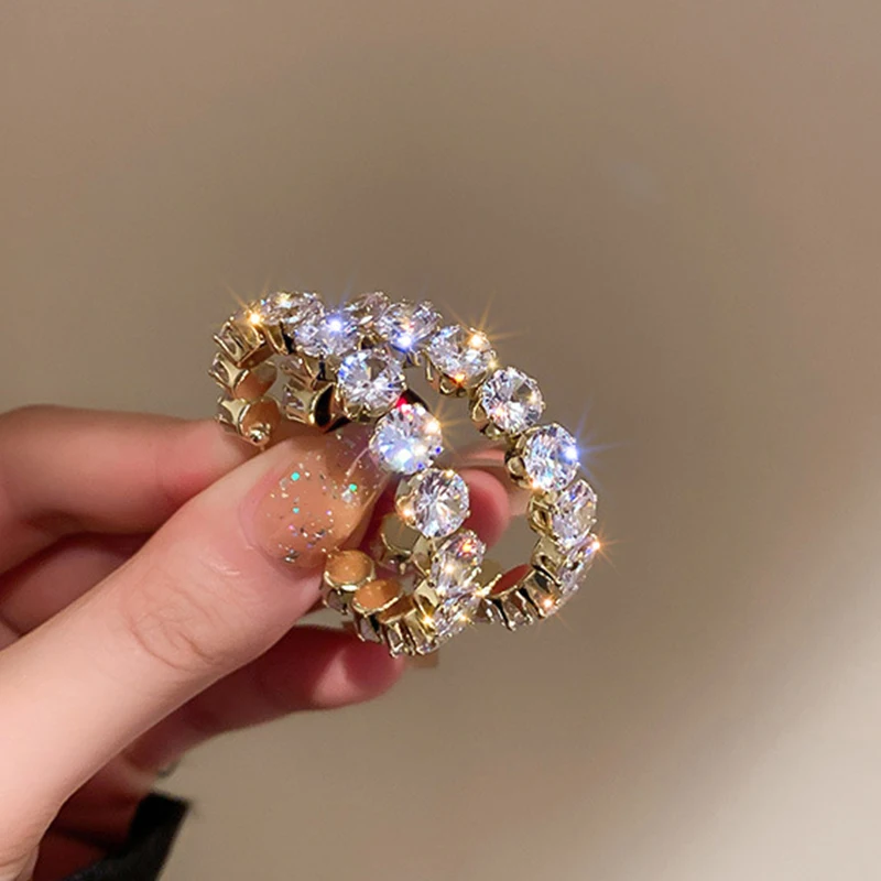 Высококачественные серьги UILZ с инкрустацией из искусственного циркона женские