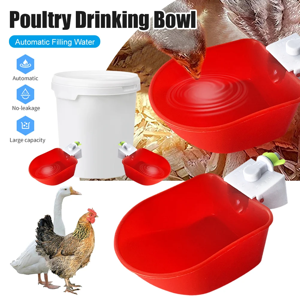 

2/5/10pcs Automatic Poultry Waterer Chicken Drinking Cups Plastic Farm Feeder for Chicks Duck Goose Quail Water Drinking Bowl