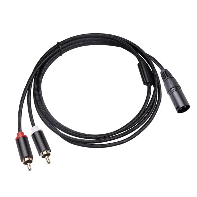 

1M/2M Dual XLR To Dual RCA Cable Adapter Audio RCA Cable Male To 2 XLR 3 Pin Male Female Audio Cable For DVD Amplifiers