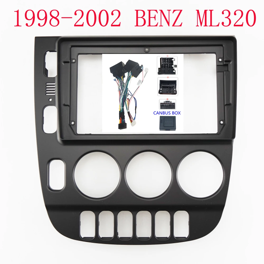 9-дюймовый 2 Din автомобильный радиоприемник Facia для Benz ML ML320 M-Class W163 1998-2005 Android