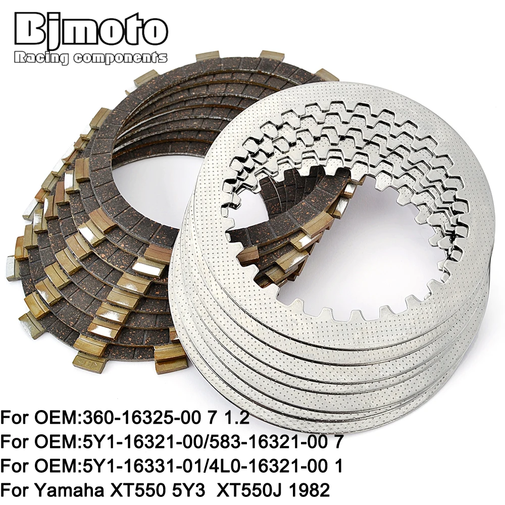 Фрикционные пластины сцепления для Yamaha XT550 XT 550 5Y3 XT550J 1982 5Y1-16321-00/583-16321-00 7