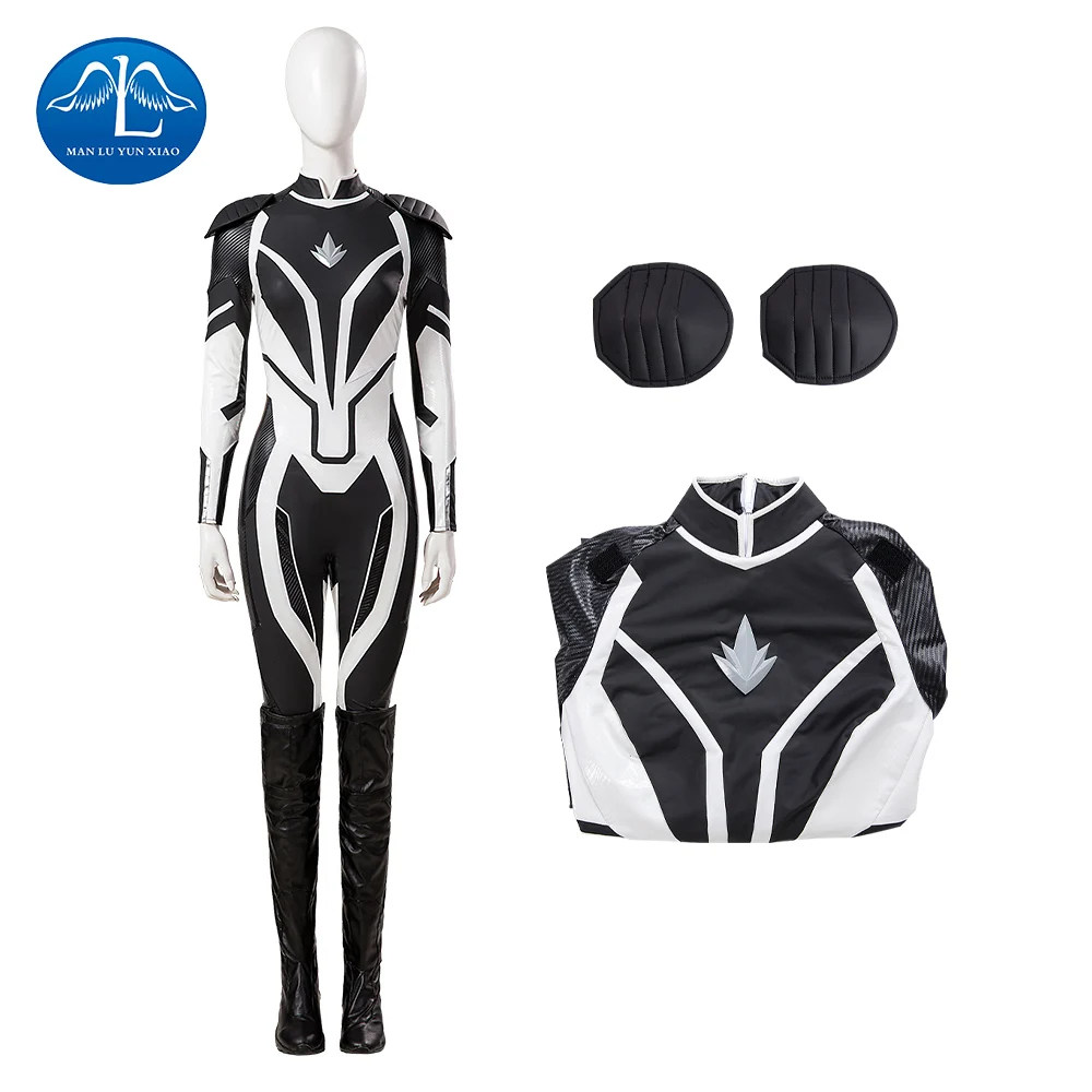 

Новый черный и белый комбинезон для косплея капитана из фильма «Моника Рамбо», костюм супергероя на Хэллоуин для женщин