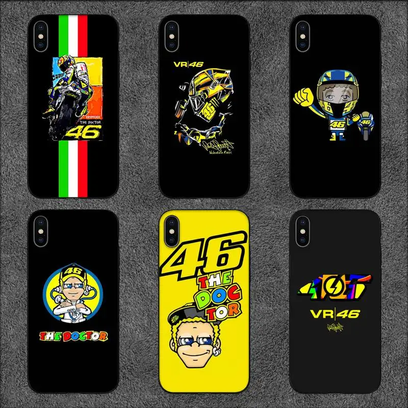 

Rossi-motorcycle-racing-vr46 Phone Case For iPhone 11 12 Mini 13 Pro XS Max X 8 7 6s Plus 5 SE XR Shell