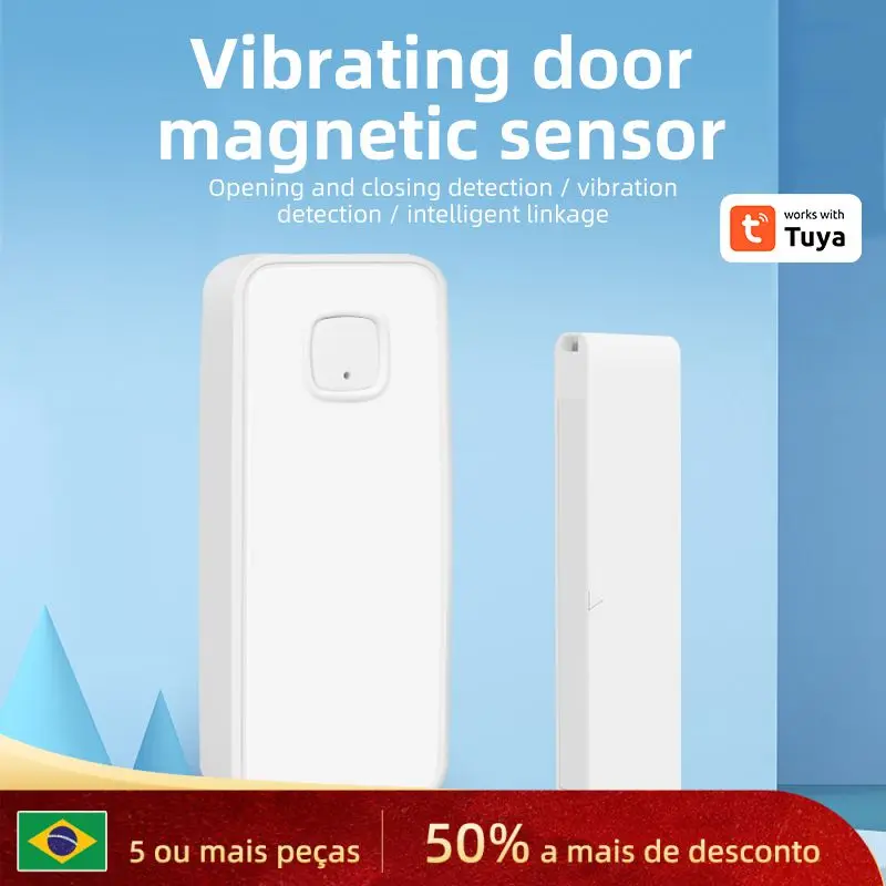 НОВЫЙ датчик двери Tuya Wi-Fi разбития окна магнитный/шоковый детектор мульти-датчик