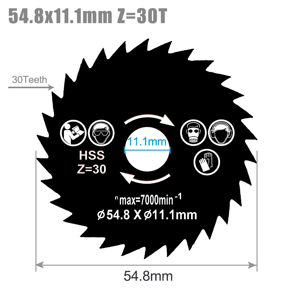 

XCAN мини-циркулярное пильное полотно 30T/60T 54,8 мм