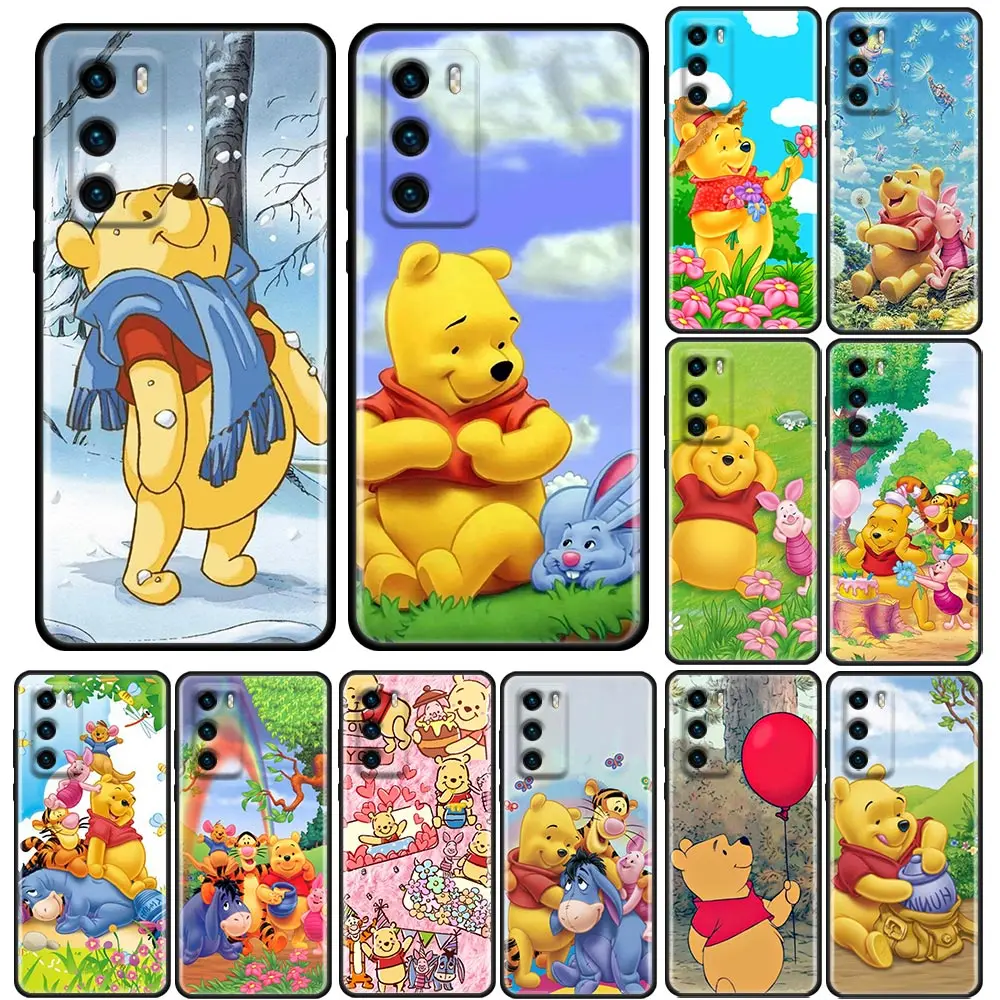 

Funda Case For HUAWEI P50 P40 P30 P20 P10 P9 P8 Plus MATE 30 20 20X 10 9 8 Pro Lite Case Capa Cute Cartoon Winnie the Pooh Bear