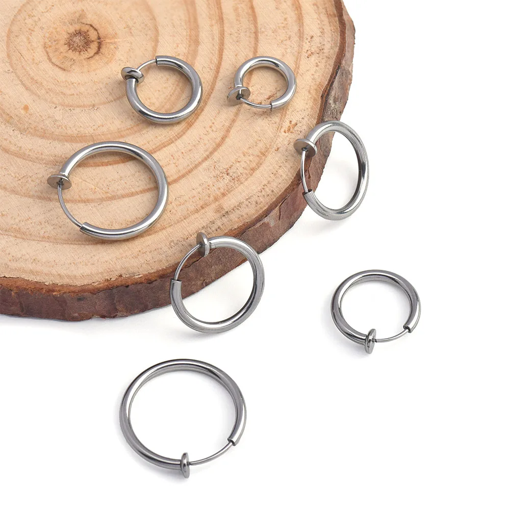 Искусственное кольцо для носа из нержавеющей стали зажим ювелирные изделия