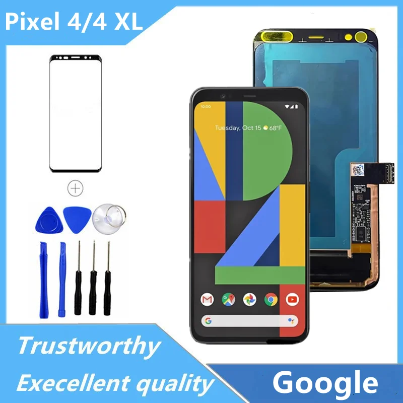 Оригинальный ЖК-дисплей для Google Pixel 4 Pixel4 G020M, ЖК-экран + сенсорная панель, дигитайзер, экран для Google Pixel 4 XL 4XL G020P