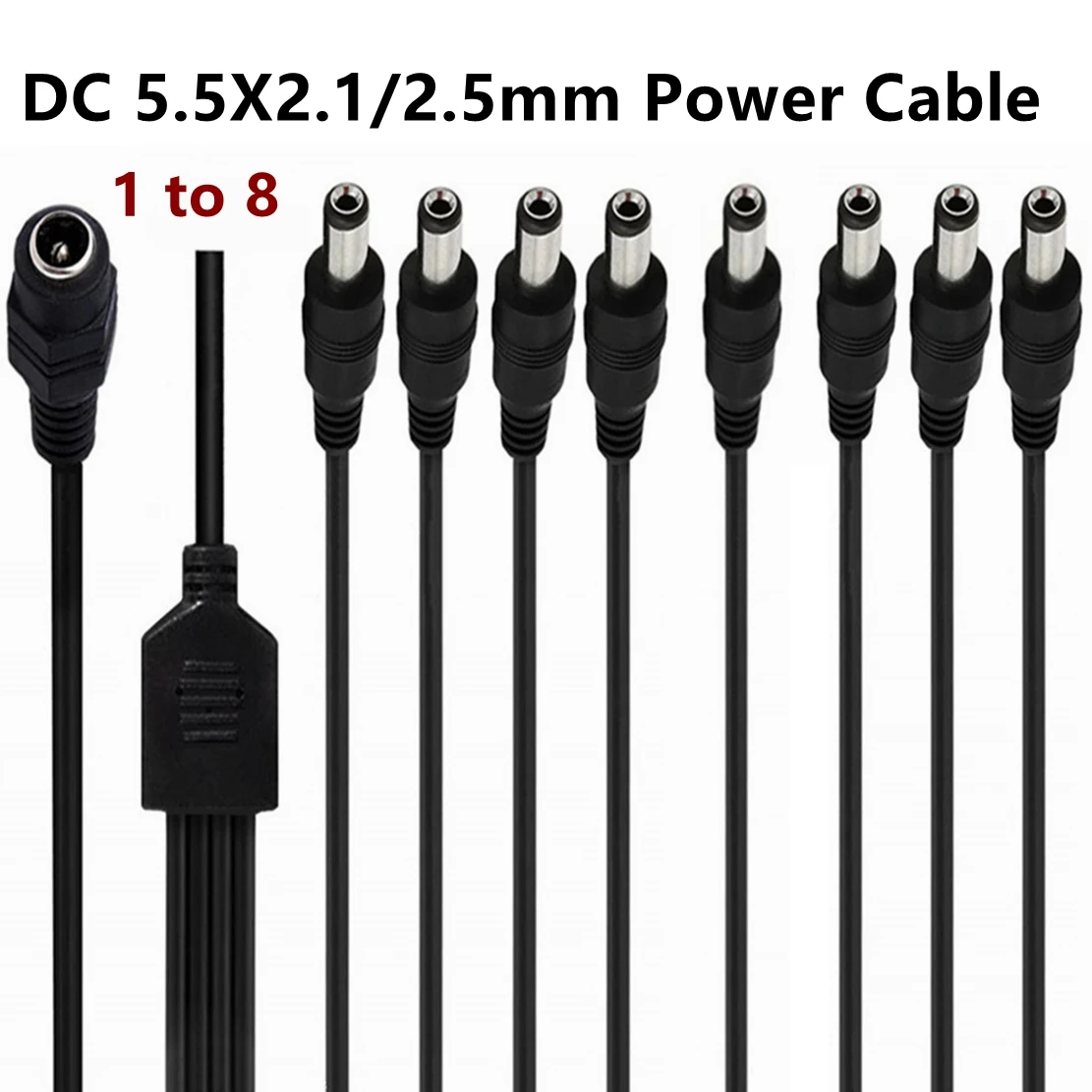 Разъем питания постоянного тока 5 5x2 1 мм кабель 2 Женский на 3 4 6 8 Штекерный разъем