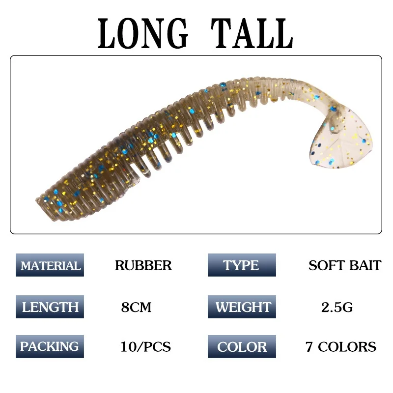 

Simulation Fake Bait Software Fishing Tackle Freshwater Sea Fishing Two-color Goods For Fishing Fishing Tools Luya Soft Bait 1/