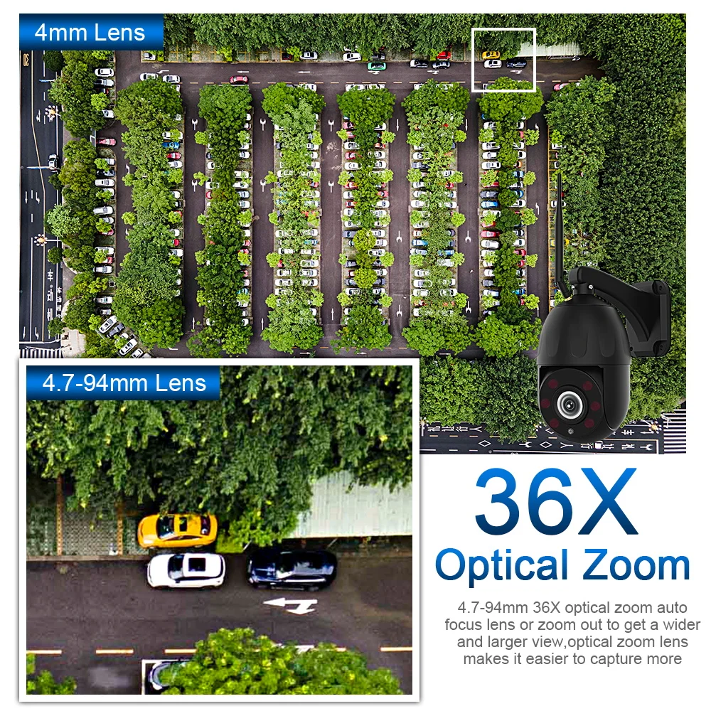 IP-камера наружная беспроводная с оптическим зумом 8 Мп 36X |