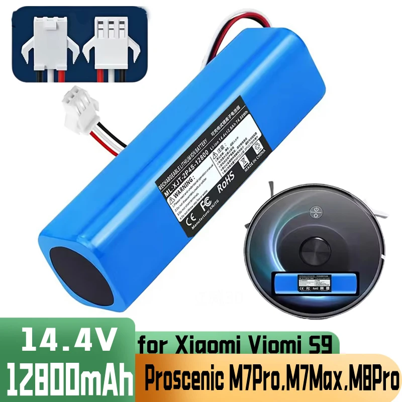 Фото Сменный аккумулятор для робота-пылесоса Proscenic M7 Pro/Max/LDS, M8 Pro, U6/Lenovo LR1/Xiaomi Viomi S9 14,4 В. №1