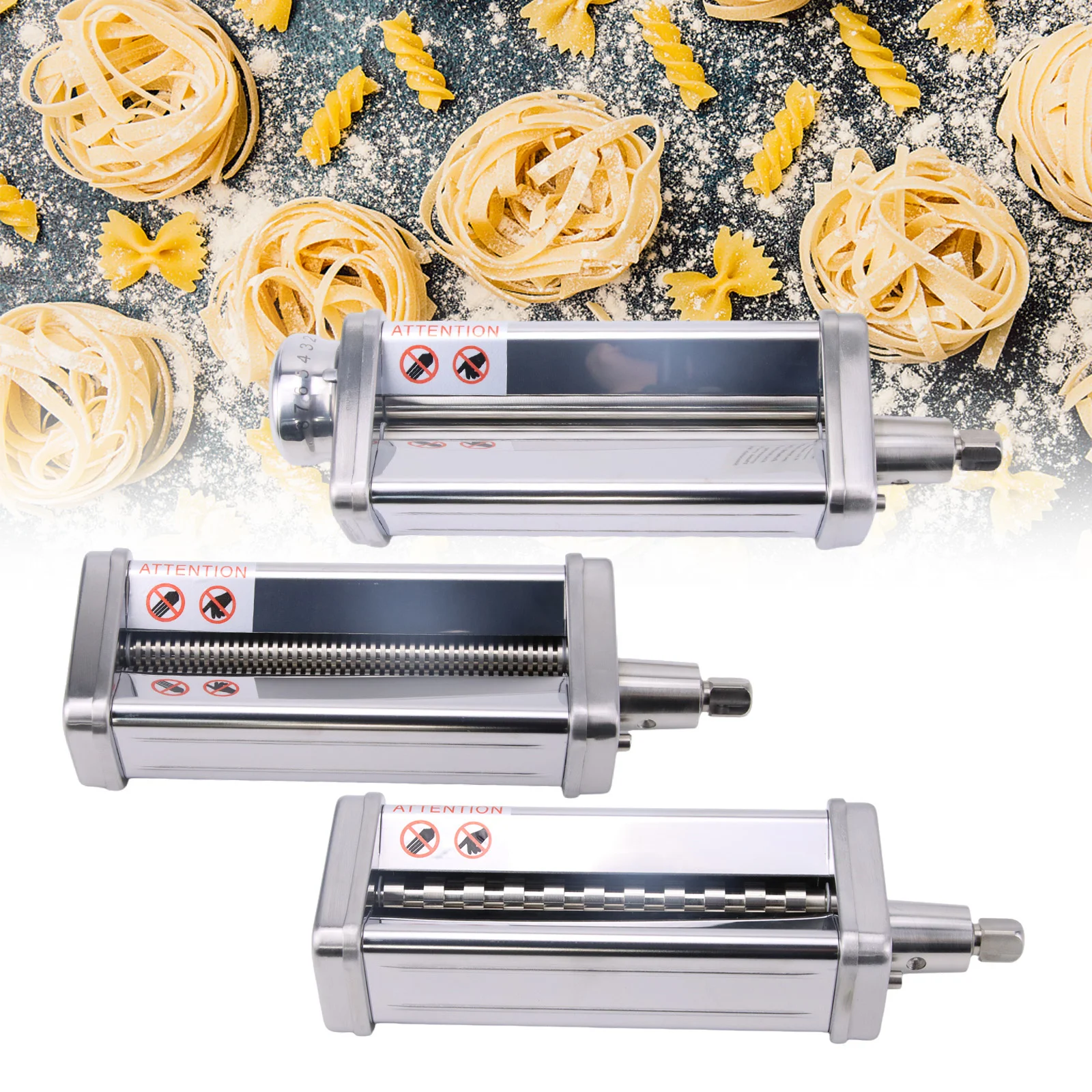Noodle Makers Parts For Kitchenaid Fettucine Cutter Roller Attachment For Stand Mixers Kitchen Aid Pasta Food Processors