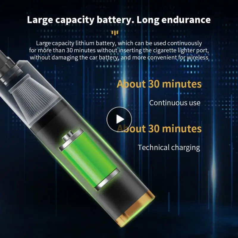 

Portable Wireless Vacuum Cleaner Cordless Handheld Mini Vacuum Cleaner Cyclone Suction Car Vacuum Cleaner Dual Filtration System